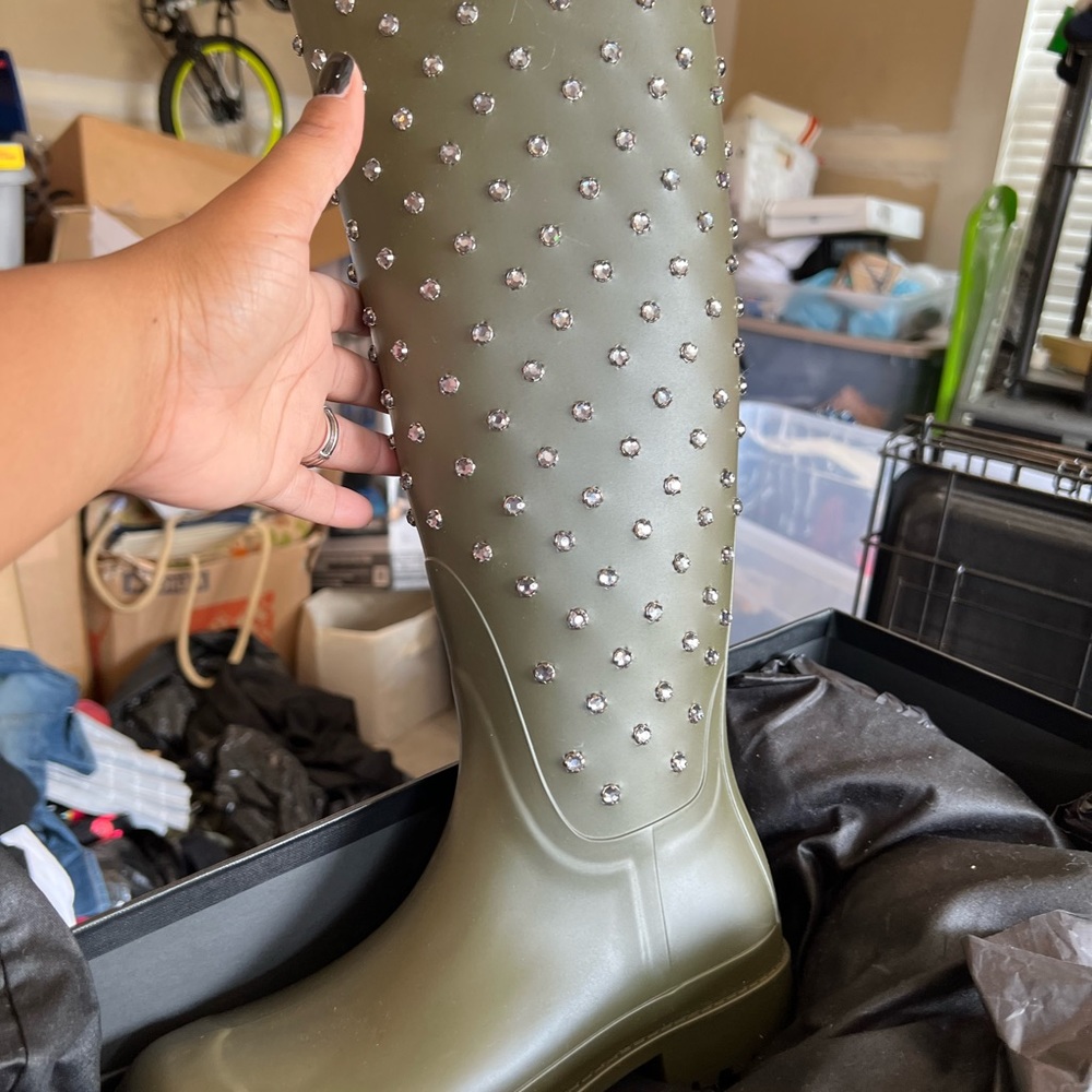 YSL Rhine Stone Rain Boot sz 36